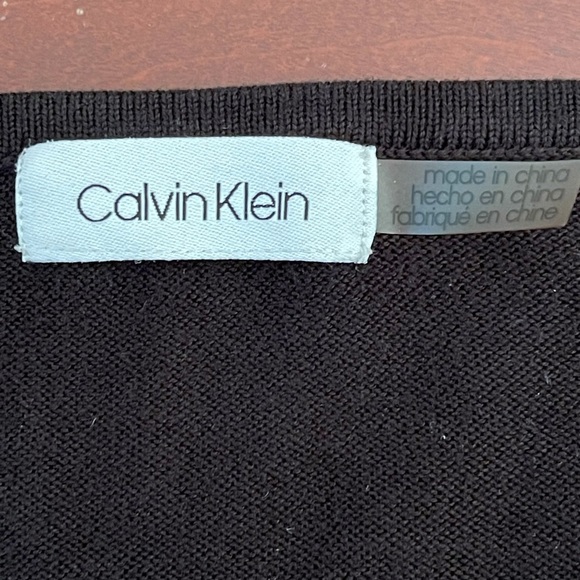 CALVIN KLEIN Woman’s Long Sleeve Color Block Sweater size Large - Picture 4 of 5